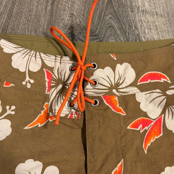 Vintage Patagonia Pataloha Board Shorts Brown & Orange Floral Pattern Men’s 30 - Picture 3 of 10